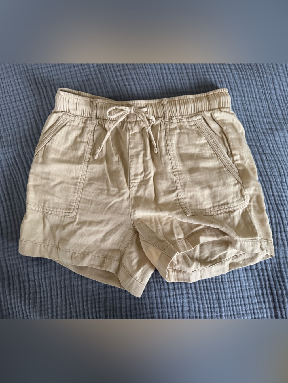Old Navy Beige Soft Cotton Utility Shorts Size Small
